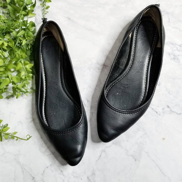 frye regina leather ballet flat